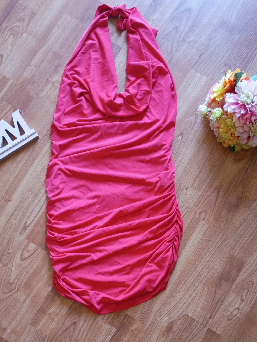 Zara Pink Halter Mini Dress
